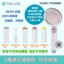將圖片載入圖庫檢視器 THE LOEL抗菌維他命C蓮蓬頭過濾器6圈多洞升級版-TLV200MH