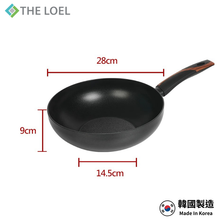 將圖片載入圖庫檢視器 【THE LOEL】韓國天然原礦不挑爐不沾鍋 28cm深炒鍋
