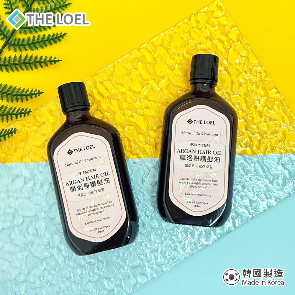 超值優惠-THE LOEL 韓國摩洛哥護髮油100ml (附按壓式頭) 2入組   Argan Hair Oil 100ml and push-on head