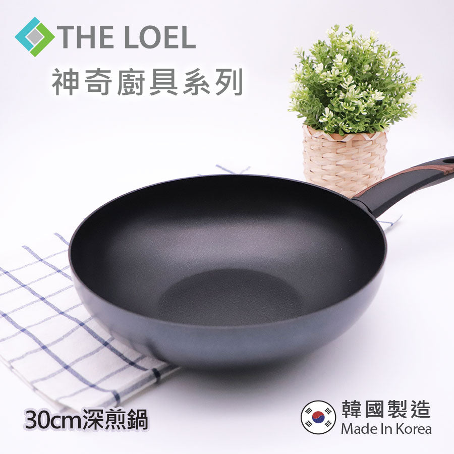 THE LOEL 韓國不沾深炒鍋30cm / Premium Non-stick 30cm Wok Pan